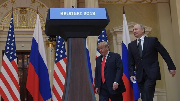 Совместная пресс-конференция президентов России и США Владимира Путина и Дональда Трампа (16 июля 2018). Хельсинки - Sputnik Армения