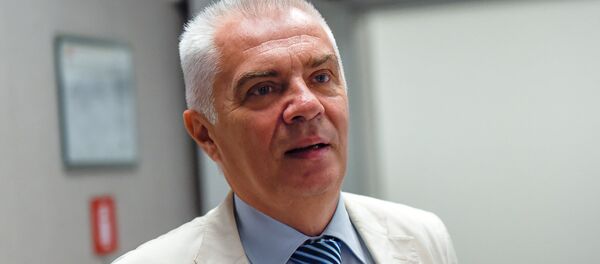 Глава представительства Еврокомиссии в Армении Петр Свитальский на презентации программы помощи (18 июля 2018). Еревaн Глава представительства Еврокомиссии в Армении Петр Свитальский на презентации программы помощи (18 июля 2018). Еревaн - Sputnik Արմենիա