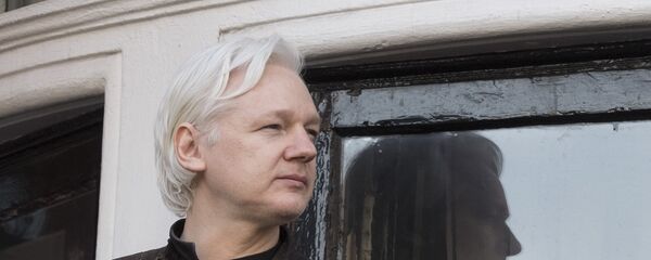 Сооснователь WikiLeaks Джулиан Ассанж на балконе здания посольства Эквадора в Лондоне (19 мая 2017). Великобритания - Sputnik Армения