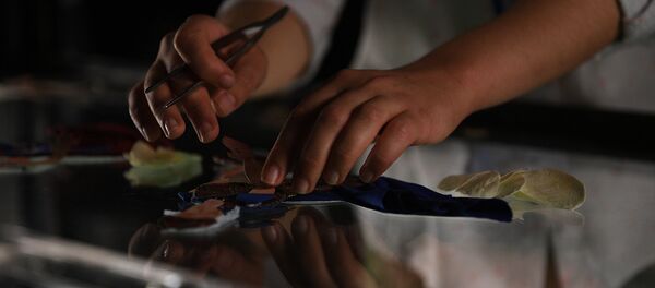 Студентка Ереванского гос. института театра и кино Мане Нерсесян за работой Студентка Ереванского гос. института театра и кино Мане Нерсесян за работой - Sputnik Армения