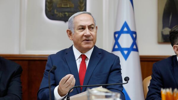 Премьер-министр Израиля Биньямин Нетаньяху во время еженедельного заседания Кабинета министров (8 июля 2018). Иерусалим - Sputnik Արմենիա