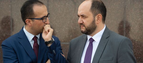 Министры здравоохранения Арсен Торосян и науки и образования Араик Арутюнян на церемонии выдачи дипломов выпускникам военных вузов (25 июля 2018). Еревaн - Sputnik Արմենիա