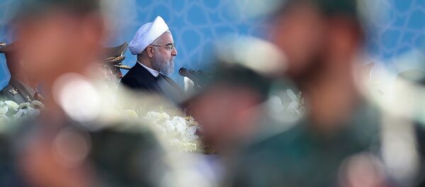 Президент Ирана Хасан Роухани на ежегодном военном параде (22 сентября 2017). Тегеран, Иран Президент Ирана Хасан Роухани на ежегодном военном параде (22 сентября 2017). Тегеран, Иран - Sputnik Армения