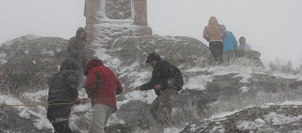 Группа слепых покорила горную вершину на востоке Грузии Группа слепых покорила горную вершину на востоке Грузии - Sputnik Արմենիա
