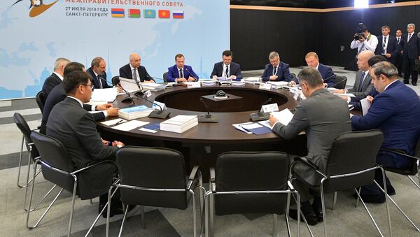 Заседание Евразийского межправительственного совета глав правительства стран ЕАЭС (27 июля 2018). Санкт-Петербург - Sputnik Армения