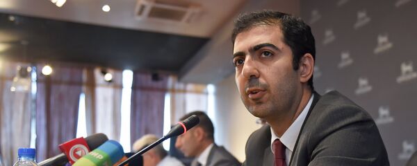 Адвокат второго Президента Армении Роберта Кочаряна Арам Орбелян во время пресс-конференции (28 июля 2018). Еревaн - Sputnik Армения