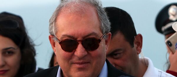 Президент Армен Саркисян на церемонии закрытия Sevan Startup Summit 2018 Президент Армен Саркисян на церемонии закрытия Sevan Startup Summit 2018 - Sputnik Արմենիա