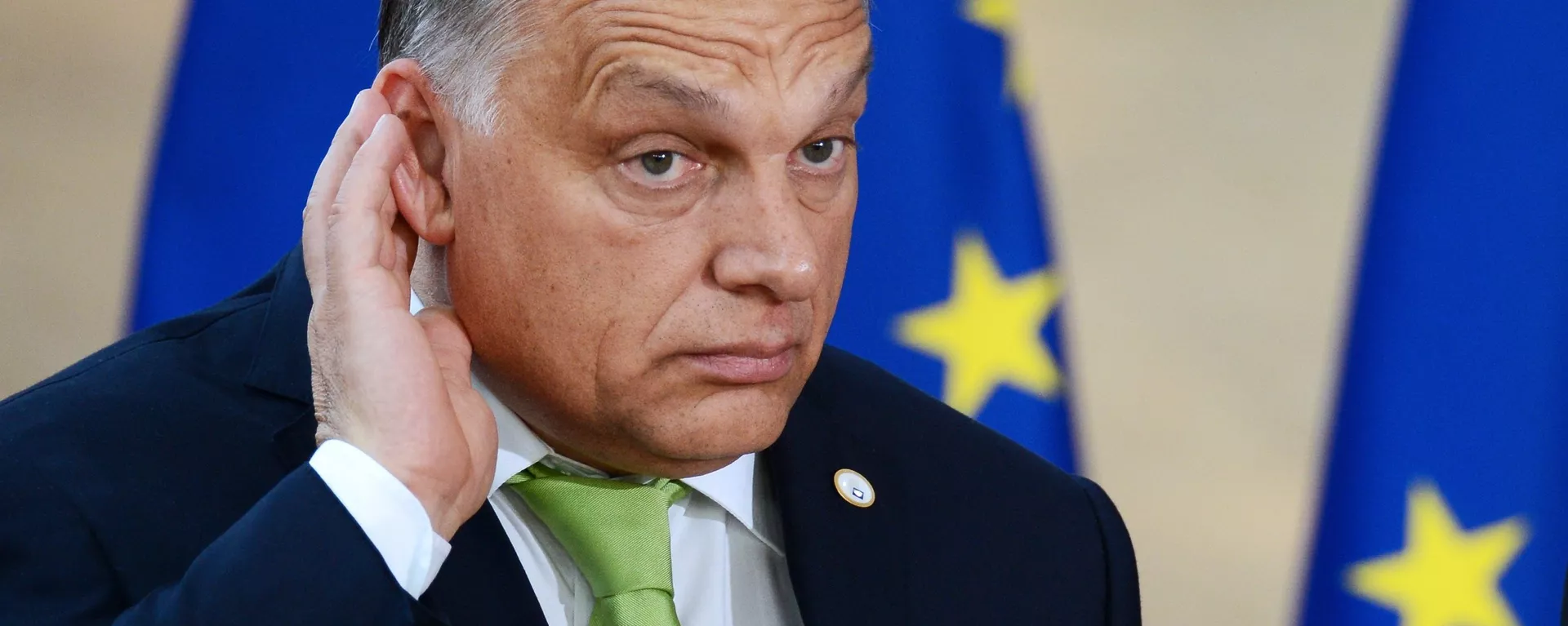 Премьер-министр Венгрии Виктор Орбан на саммите государств и правительств стран-участниц Европейского союза в Брюсселе. - Sputnik Армения, 1920, 11.03.2022