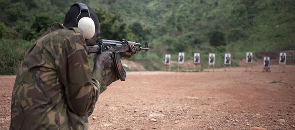 Солдат Центрально-Африканской Республики на учениях - Sputnik Армения