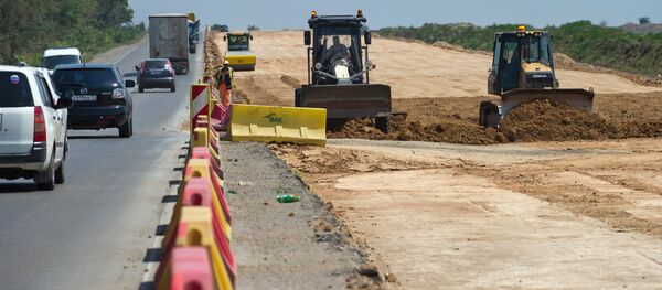 Строительство автомобильных подходов к мосту через Керченский пролив - Sputnik Արմենիա