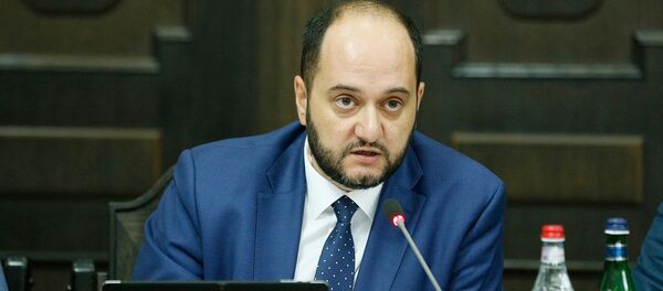 Министр образования и науки Армении Араик Арутюнян на заседании правительства (2 августа 2018). Еревaн - Sputnik Армения