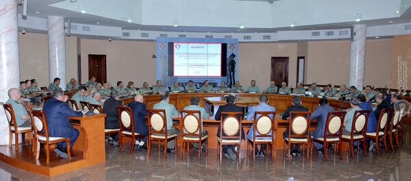 Պաշտպանության նախարարին կից կոլեգիայի հերթական նիստը Պաշտպանության նախարարին կից կոլեգիայի հերթական նիստը - Sputnik Արմենիա