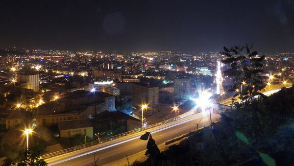 Ночная панорама Еревана - Sputnik Արմենիա