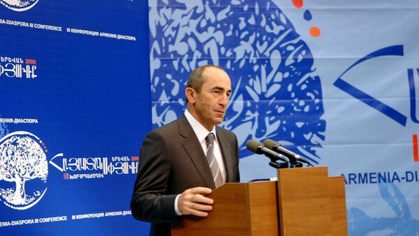 Второй президент Армении Роберт Кочарян на 3-й конференции Армения-Диаспора (сентябрь 2006). Еревaн - Sputnik Армения
