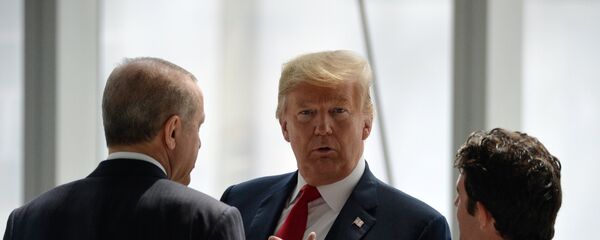 Президенты Турции и США Реджеп Тайип Эрдоган и Дональд Трамп на саммите глав государств и глав правительств стран-участниц НАТО (11 июля 2018). Брюссель Президенты Турции и США Реджеп Тайип Эрдоган и Дональд Трамп на саммите глав государств и глав правительств стран-участниц НАТО (11 июля 2018). Брюссель - Sputnik Армения