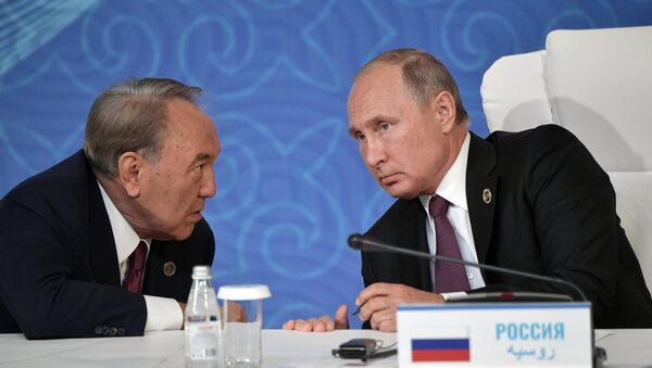 Президент РФ Владимир Путин и президент Казахстана Нурсултан Назарбаев - Sputnik Армения