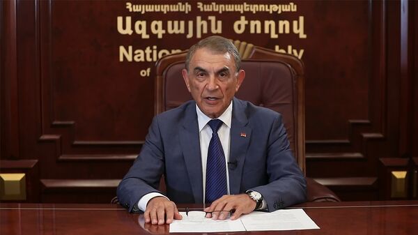 ԱԺ նախագահի հայտարարությունը ներքաղաքական իրավիճակի վերաբերյալ ԱԺ նախագահի հայտարարությունը ներքաղաքական իրավիճակի վերաբերյալ - Sputnik Արմենիա