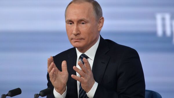 Одиннадцатая ежегодная большая пресс-конференция президента России Владимира Путина - Sputnik Արմենիա