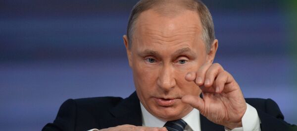 Одиннадцатая ежегодная большая пресс-конференция президента России Владимира Путина Одиннадцатая ежегодная большая пресс-конференция президента России Владимира Путина - Sputnik Армения