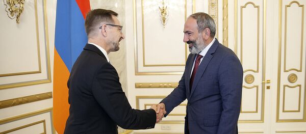 Никол Пашинян и Томас Гремингер Никол Пашинян и Томас Гремингер - Sputnik Армения