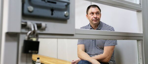 Руководитель портала РИА Новости Украина Кирилл Вышинский в зале апелляционного суда Херсонской области (6 августа 2018). Украина - Sputnik Արմենիա