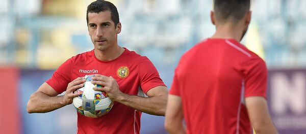 Тренировка сборной Армении по футболу перед матчем Лиги Наций УЕФА со сборной Лихтенштейна (5 сентября 2018). Еревaн - Sputnik Армения