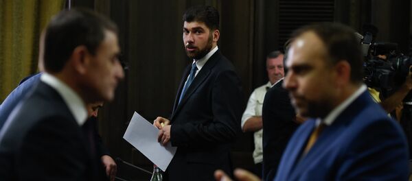 Глава гос.контрольной службы Давид Санасарян на заседании правительства Армении (6 сентября 2018). Еревaн - Sputnik Армения