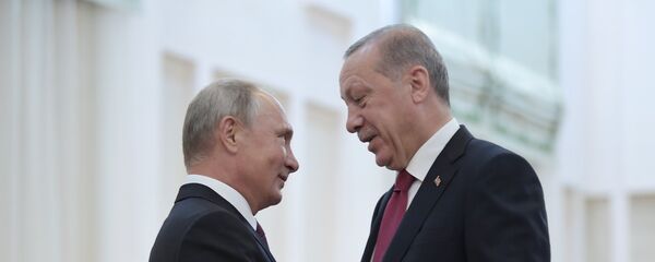 Президент РФ Владимир Путин и президент Турции Реджеп Тайип Эрдоган - Sputnik Արմենիա