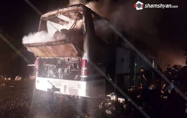 Վրաստանի այրված ավտոբուսը - Sputnik Արմենիա