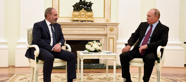 Встреча премьер-министра Армении Никола Пашиняна и президента России Владимира Путина (8 сентября 2018). Москвa - Sputnik Армения
