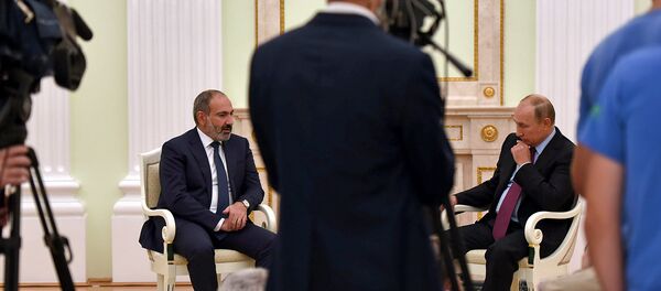 Встреча премьер-министра Армении Никола Пашиняна и президента России Владимира Путина (8 сeнтября 2018). Москвa - Sputnik Արմենիա
