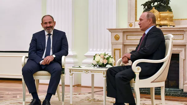 Встреча премьер-министра Армении Никола Пашиняна и президента России Владимира Путина (8 сeнтября 2018). Москвa - Sputnik Армения