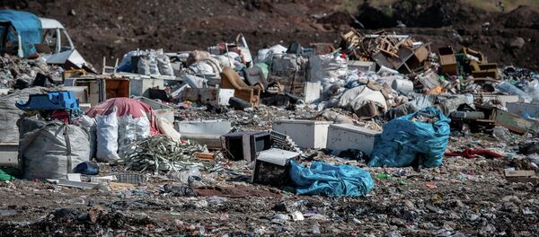 Мусорная свалка в Нубарашене - Sputnik Армения