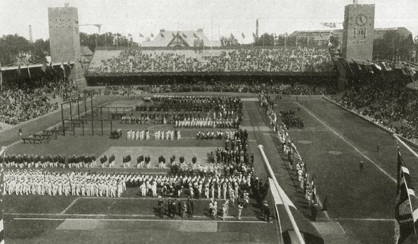 Страны-участницы на церемонии открытия Олимпийских игр 1912 года в Стокгольме Страны-участницы на церемонии открытия Олимпийских игр 1912 года в Стокгольме - Sputnik Армения