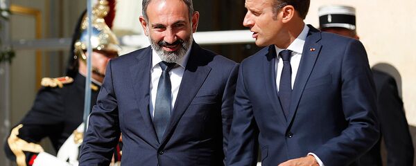 Встреча премьер-министра Армении Никола Пашиняна и Президента Франции Эммануэля Макрона (14 сентября 2018).Париж - Sputnik Армения