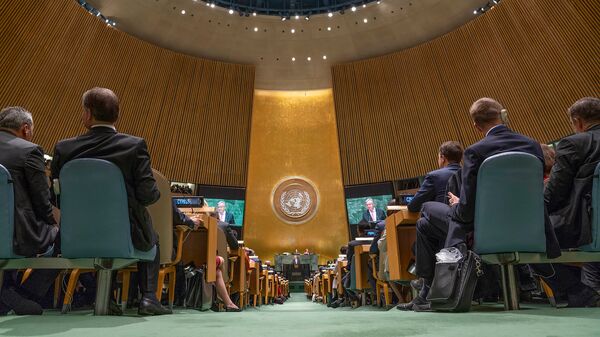 Выступление Генерального секретаря ООН Антониу Гутерриша на Генеральной ассамблее ООН (25 сентября 2018). Нью-Йорк - Sputnik Армения