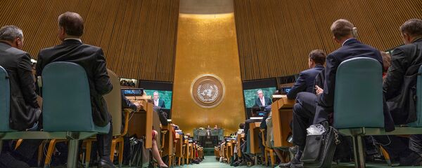 Выступление Генерального секретаря ООН Антониу Гутерриша на Генеральной ассамблее ООН (25 сентября 2018). Нью-Йорк - Sputnik Армения