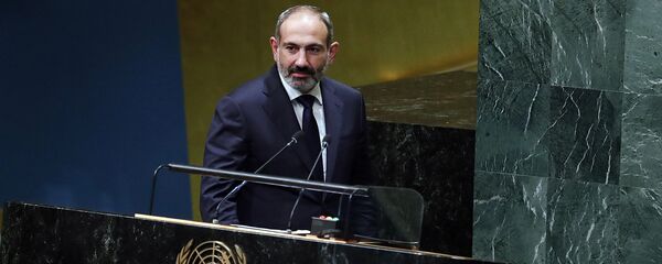 Премьер-министр Армении Никол Пашинян на заседании ГА ООН - Sputnik Армения