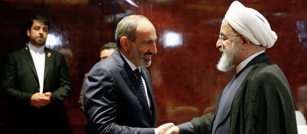 Премьер-министр Никол Пашинян встретился с президентом Ирана Хасаном Роухани (25 сентября 2018). Нью-Йорк - Sputnik Армения