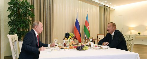 Встреча президентов России и Азербайджана Владимира Путина и Ильхама Алиева (27 сентября 2018). Бакy Встреча президентов России и Азербайджана Владимира Путина и Ильхама Алиева (27 сентября 2018). Бакy - Sputnik Արմենիա