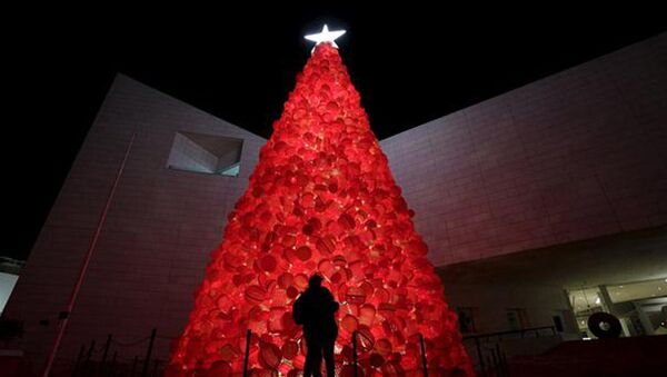 Новогодняя елка в мексиканском городе Монтерей - Sputnik Армения