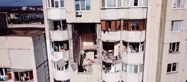 Место взрыва в Кишиневе: съемка с дрона - Sputnik Армения