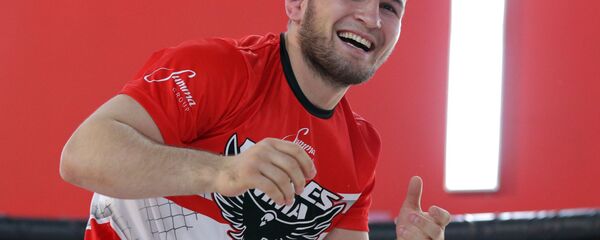 Тренировка бойца Хабиба Нурмагомедова Тренировка бойца Хабиба Нурмагомедова - Sputnik Армения