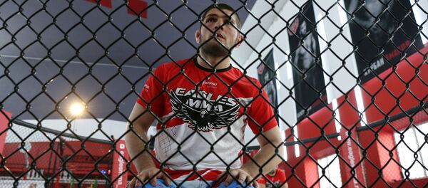 Тренировка бойца Хабиба Нурмагомедова Тренировка бойца Хабиба Нурмагомедова - Sputnik Армения