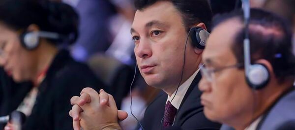 Вице-спикер НС Армении Эдуард Шармазанов на третьем Международном форуме руководителей парламентов Евразийских государств (9 октября 2018). Анталья - Sputnik Армения