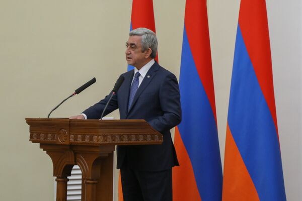 Президент Армении Серж Саргсян Президент Армении Серж Саргсян - Sputnik Արմենիա