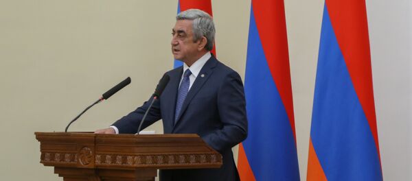 Президент Армении Серж Саргсян Президент Армении Серж Саргсян - Sputnik Արմենիա
