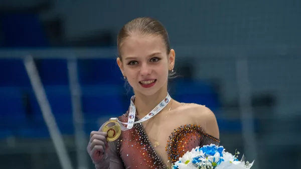 Чемпионка юниорской серии Гран-при по фигурному катанию среди одиночниц Александра Трусова (12 октября 2018). Еревaн - Sputnik Армения