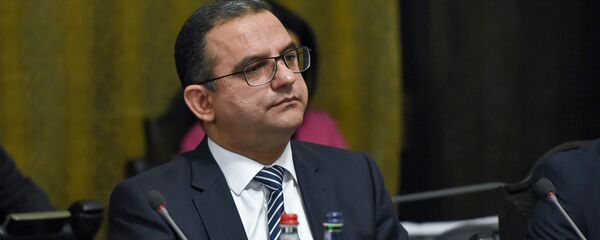 Министр экономического развития и инвестиций Тигран Хачатрян на заседании Правительства Армении (16 октября 2018). Еревaн - Sputnik Արմենիա