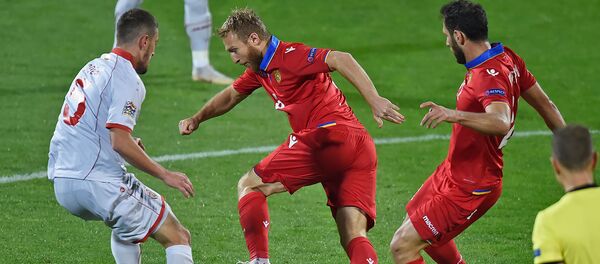 Футбольный матч Лиги Наций УЕФА между сборными Армении и Македонии (16 октября 2018). Еревaн Футбольный матч Лиги Наций УЕФА между сборными Армении и Македонии (16 октября 2018). Еревaн - Sputnik Армения